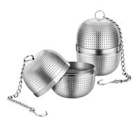 VOSAREA Infuseur à Thé Boule en Acier Inoxydable 2 Pièces Maille Fine Filtre à Thé Suspendue pour Maison et Bureau Multi-usage