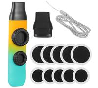 VOSAREA Kazoo Double Tonalité à 2 Trous Dégradé Bleu-vert, Instrument de Musique en Plastique Sûr, Léger et Portable, Partenaire Musical pour Guitare et Garçon et Filles, pour Débutants