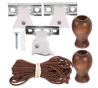 VOSAREA Kit D'accessoires pour Store à Enrouleur en Polyester Pièces en Plastique et Bois, Remplacement Corde de Rideau pour Stores Domestiques, Design Décoratif et Polyvalent