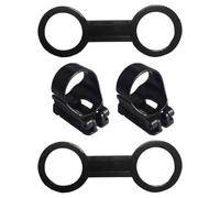 VOSAREA Kit de 4 Pièces de Verrouillage en Silicone Noir pour Masque et Tuba de Plongée, Léger et Flexible, Support de Sangle Pratique pour Équipement de Plongée sous-Marine