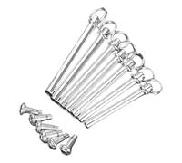 VOSAREA Kit de Réparation pour Éventail Pliant en Acier Inoxydable Argenté, 7 Sets de Rivets et Écrous pour Maintenance et Fabrication DIY de Ventilateur à Main