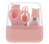 VOSAREA Kit de Soin pour Bébé Tondeuse à Ongles, Ciseaux et Pince à Épiler en Abs et Acier Inoxydable, Sécurité et Confort pour Bébé Lors Shower