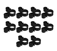 VOSAREA Lot de 10 Clips en Plastique Noir pour Bouteilles et Bougies Doubles Trous, Protection Les Brûlures, pour Anniversaires et Fêtes