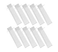 VOSAREA Lot de 10 Paquet en Organza Argentés Cordon Coulissant Pochettes de Rangement Légères et Compactes pour Dragées Présents de Fête Mariage et Petits Objets