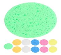 VOSAREA Lot de 12 Éponges Nettoyantes Ovales en Cellulose Portables et Souples Visage, Outil Démaquillant pour Nettoyage Quotidien