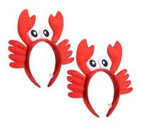 VOSAREA Lot de 2 Bandeaux Crabe Rouge en Tissu Léger et Facile à Porter, Accessoires Chics pour Cosplay et Halloween
