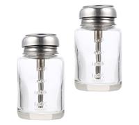 VOSAREA Lot de 2 Bouteilles en Verre Pressions 100ml Étanches et Légères pour Distribution Facile D'alcool ou Liquide en Beauté