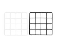 VOSAREA Lot de 2 Cadres Photo à Grille en Fer Noir, Décoration Murale Résistante à L'oxydation, pour Chambre ou Bureau