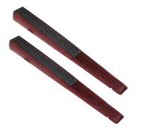 VOSAREA Lot de 2 Éventails Pliants à Main en Bambou Noir Tissu en Soie Double Face, Design Portable et Personnalisable pour Événements D'été et DIY