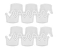VOSAREA Lot de 2 moules décoratifs en silicone pour fondant, couronne, pour décoration de gâteaux, moules de qualité alimentaire pour chocolat, bonbons, sucre et projets de pâtisserie créatifs