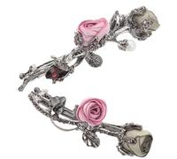 VOSAREA Lot De 2 Pinces À Cheveux En Forme De Rose Avec Strass Scintillants, Bijoux Pour Cheveux Pour Filles Et Femmes, Jolies Et Élégantes