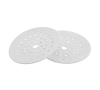 VOSAREA Lot de 2 Plateaux Vapeur Ronds en Céramique Blanche pour Micro-ondes, Élégants et Polyvalents, pour Légumes et Poissons Cuisine
