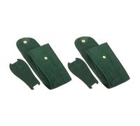 VOSAREA Lot De 2 Pochettes à Montre Paquet De Rangement Portable en Tissu Pelucheux Résistant Vert, Étui De Voyage pour Montres D'extérieur Polyvalent, Léger Et Compact pour Préservation Anti-Rayures