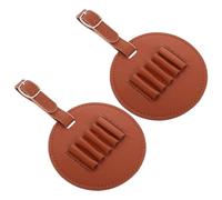 VOSAREA Lot de 2 Porte-Tees de Golf Marron en Cuir PU Pochette de Rangement Multifonction Légère et Portable pour Tees de Golf Accessoires de Plein Air pour Practice et Parcours