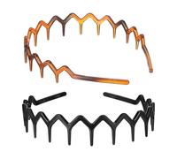 VOSAREA Lot de 2 Serrage-têtes en Plastique Dents Antidérapants pour Femmes, Accessoires de Cheveux Élégants et Pratiques pour Soirées et Engagements