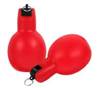 VOSAREA Lot de 2 Sifflets de Survie à Pression Rouge, Petit Sifflet Portable Multifonction en PVC sans Embout à Souffler, Accessoire D’Urgence Léger pour Randonnée, Camping et Activités