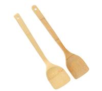 VOSAREA Lot de 2 Spatules Cuisine en Bois Résistantes à Haute Température, Ustensiles Multifonctions sans Rayure pour Cuisson la Maison