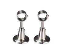 Vosarea Lot de 2 supports de tringle à rideaux réglables - 28 mm - Argenté