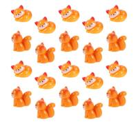 VOSAREA Lot de 20 Figurines en Résine Petit Renard Mignon, Décorations de Bureau Kawaii et Ornements d'animaux pour Décoration de Bureau ou Espace Extérieur