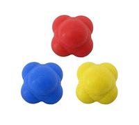 VOSAREA Lot De 3 Balles De Réaction Hexagonales pour Entraînement De Vitesse Et Coordination Œil-Main Exercices De Réflexes pour Baseball Tennis Et Fitness