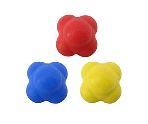 VOSAREA Lot De 3 Balles De Réaction Hexagonales pour Entraînement De Vitesse Et Coordination Œil-Main Exercices De Réflexes pour Baseball Tennis Et Fitness