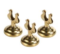 VOSAREA Lot de 3 Porte-Cartes de Table Forme U Mini, Porte-Panneau en Acier Inoxydable Doré Petit Format, Support Mémo Élégant pour Menu et Photo, Décoration Maison, Restaurant