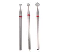 VOSAREA Lot de 3 Têtes de Meulage en Émeri Argenté pour Manucure Électrique, Ponceuse pour Ongles, Élimination des Peaux Mortes et Limage Précis