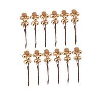 VOSAREA Lot de 30 Baies Artificielles Dorées 6 Perles Délicates pour Décoration Dintérieur Bouquet De Fleurs Guirlande De Fête