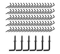 VOSAREA Lot de 300 Crochets à Vis en Fer de L Suspendre, Résistance Lourde, Installation Rapide, pour Miroir et Cadre Photo en Intérieur ou Bureau