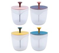 VOSAREA Lot de 4 Barboteurs Nettoyants Visage, Mini Tasses à Mousse en Pp Résistantes, Couleurs Pastel, Appareil Portable pour Mousse Visage et Délicate, Usage Voyage et Quotidien