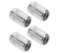 VOSAREA Lot de 4 Boutons de Tonalité en Laiton pour Guitare Électrique, Capuchons de Commutateur Argentés, Accessoires de Remplacement Précis pour Sélecteur de Micros, Adaptés aux