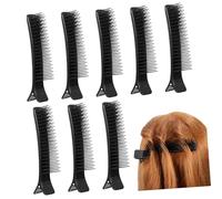 VOSAREA Lot De 4 Pinces à Cheveux De Coiffure, Clips De Sectionnement Noirs, Outil De Coiffure Antidérapant Pour Professionnels Et Particuliers, Usage Salon Et Coiffage à Domicile