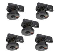 VOSAREA Lot de 5 Verrous de Porte de Cloison pour Toilettes Publiques, Indicateur de Confidentialité Intégré, Plastique Noir, Verrouillage Sécurisé pour Salle de Bain et Wc, Accessoires