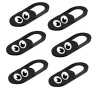 VOSAREA Lot de 6 Caches Webcam Noir pour Ordinateur Portable, Tablette et Smartphone, Protection Confidentialité Anti-espionnage, Ultra Fin, Léger et Solide, Accessoire de Sécurité