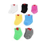 VOSAREA Lot de 7 Paires de Chaussettes Colorées pour Poupées 45 Cm, en Tissu, Assorties, Accessoire pour Jeu D’Habillage et Collection, Chaussettes Couleur Aléatoire Style Aléatoire