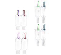 VOSAREA Lot de 8 Bouteilles Portables Petg 50ml avec Boucle, Étanches et Faciles à Transporter, pour Accrocher Paquet ou Porte-clés en Voyage Couleur Aléatoire