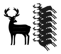 VOSAREA Lot de 8 Porte-Couverts en Feutre Noir Motif Élan de Noël 4 Pièces par Set Décoration de Table pour Dîner Festif Protection Douce et Résistante pour Couverts Ambiance Noël