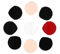 VOSAREA Lot de 9 Houppettes à Poudre Non Latex de Goutte d'Eau et Triangle Couleur Rouge Noir et Blanc Coussin Cosmétique Doux pour Visage et Corps Lavage Facile Maquillage