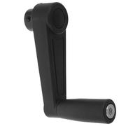 VOSAREA Manivelle Manuelle en Plastique Noir avec Trou Rond de 10 Mm, Mécanisme Résistant à L'usure pour Générateur et Établi, pour Camping et Urgence