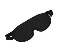 VOSAREA Masque de Sommeil 3d Souple en Soie Glacée et Mousse à Mémoire de Forme Noir, Masque Yeux Confortable et Apaisant pour Dormir en Voyage