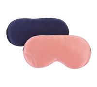 VOSAREA Masque de Sommeil en Soie Véritable 16 Mm pour Adultes, Léger et Doux, Pack de 2 Pièces, Occultant et Ajustable, pour Voyage et Bus