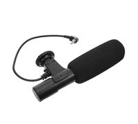 VOSAREA Microphone D'interview pour Caméra 3v Noir, Haute Sensibilité | Bruit du Vent, Câble 3,5mm, Sabot Standard et Angle Réglable 90 à 120 Degrés