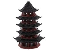 VOSAREA Miniature Pagoda Fish Tank Pavilion Decor Asian Architectural Model for Desktop Garden and Aquarium Landscape Ornament Elegant Ancient Style