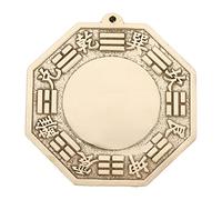 VOSAREA Miroir à Potins Décoration D'intérieur Décor Chinois Miroir Bagua en Cuivre Décoration De Porte D'entrée Film De Fenêtre Bagua Concave Laiton Énergie Positive Concave
