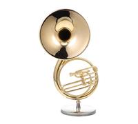 VOSAREA Modèle D'instrument Miniature Boîte de Rangement et Support Sousaphone en Cuivre Or 13cm pour Décoration Maison ou Café