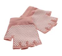VOSAREA Moufles de Yoga Antidérapants en Coton et Caoutchouc, Demi-Doigts Tricotés pour Exercices de Fitness et Yoga, Design Simple et Confortable, 1 Paire