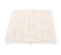 VOSAREA Moule à Raviolis Outil Facile à Utiliser 18 Trous Beige en Plastique Manuel Design Festonné pour Fabriquer des Boulettes Maison Cuisine