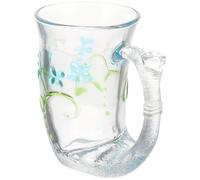 VOSAREA Mug Sirène Tasse à Café Décorative Confortable et Multifonction 260ml en Verre Bleu pour Thé Parfumé et Boissons Chaudes