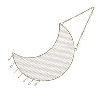 VOSAREA Organisateur Mural Boucles Oreilles Fer Forme Lune Doré Support Suspendu Pratique pour Femmes et Filles Rangement Colliers et Bijoux Gain de Place et Accès Facile