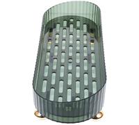 VOSAREA Organisateur Stable Salle Plateau et en Pet Abs de Bain Vert de à Savonnette Auto-drainant Support Multifonctionnel Moderne et Simple pour Comptoir